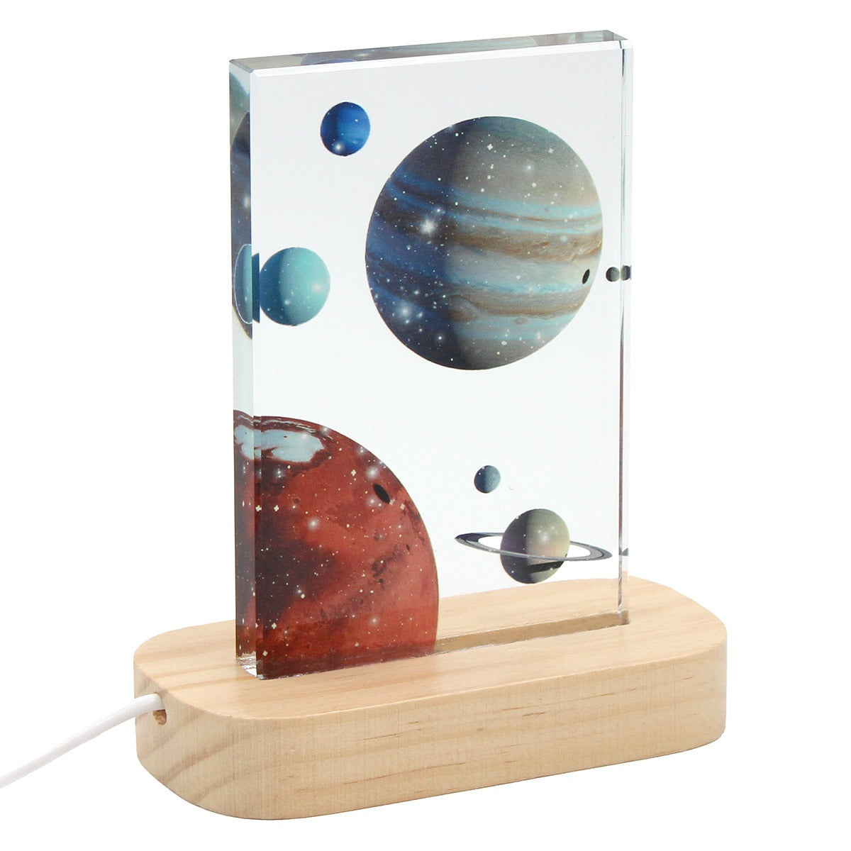 Planets 3D Wooden Lamp