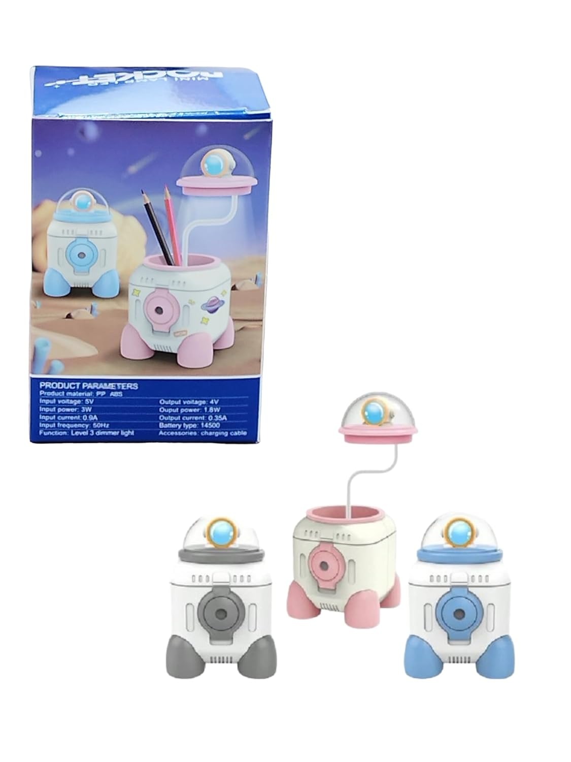 Lamp Cute Astronaut Lamp with Pencil Sharpener