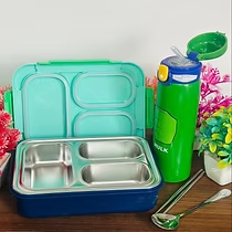 3 Grid Cartoon Insulated Lunch Box