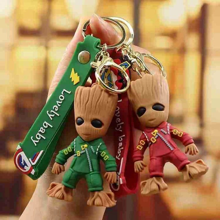 Groot Superhero 3D Keychain