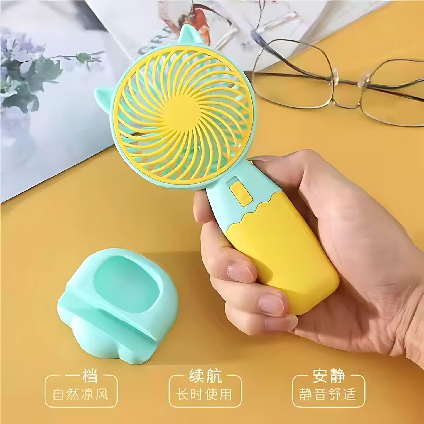 Mini USB Fan for Kids Portable Rechargeable