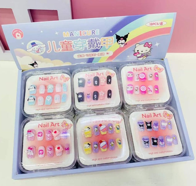 Kawaii Girls Press-On Nail Set