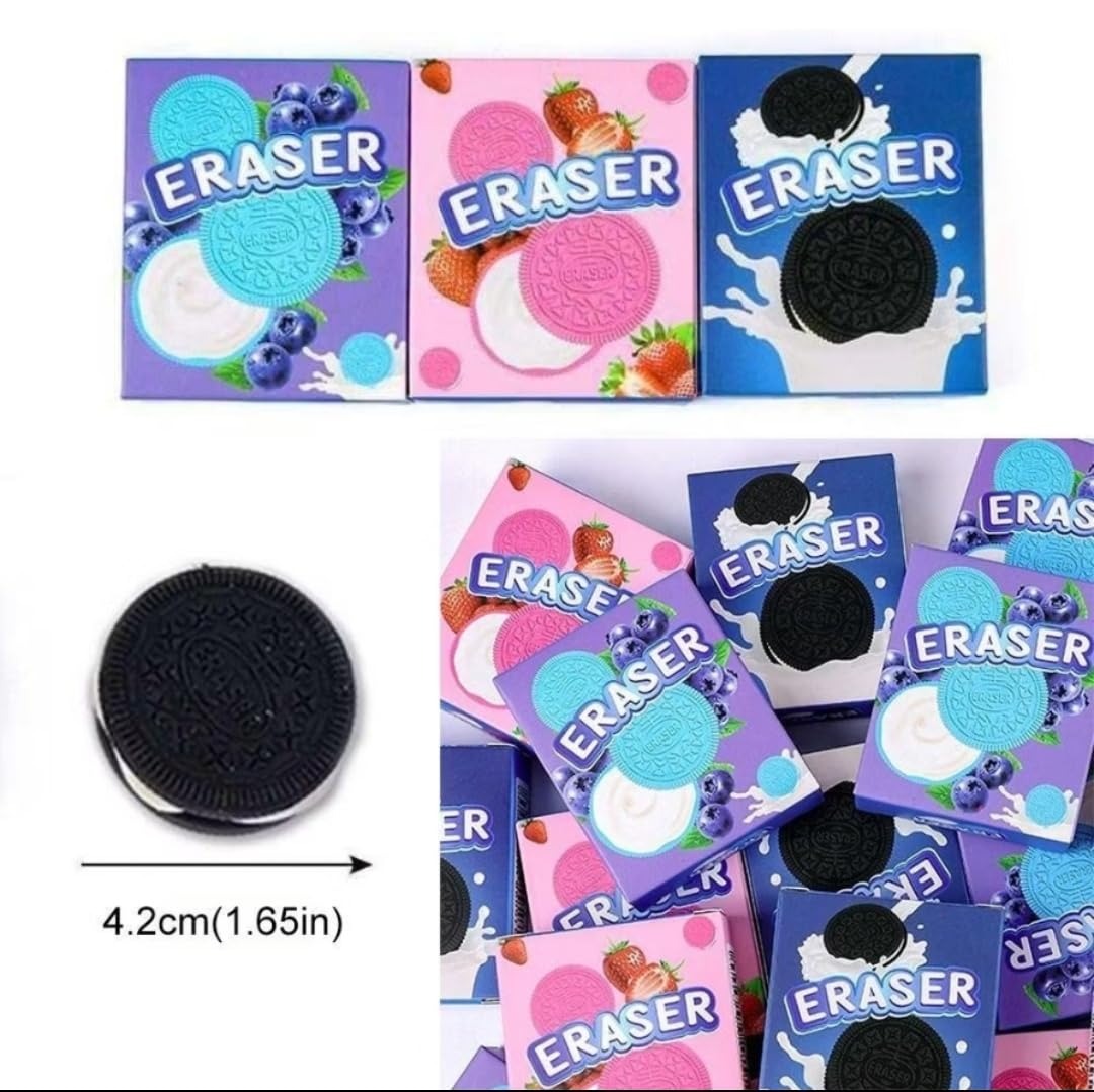 Cute Oreo Biscuit Shaped Eraser