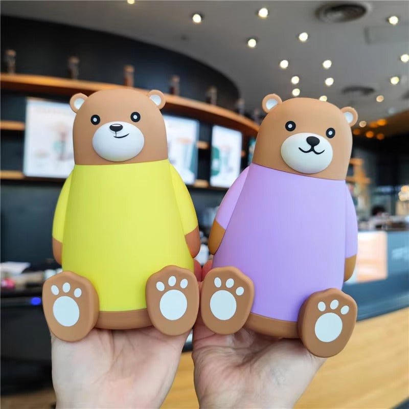 Cute Bear Water Bottles in Colorful Outfits