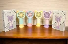 Cartoon Bear Handheld Mini USB Rechargeable Fan