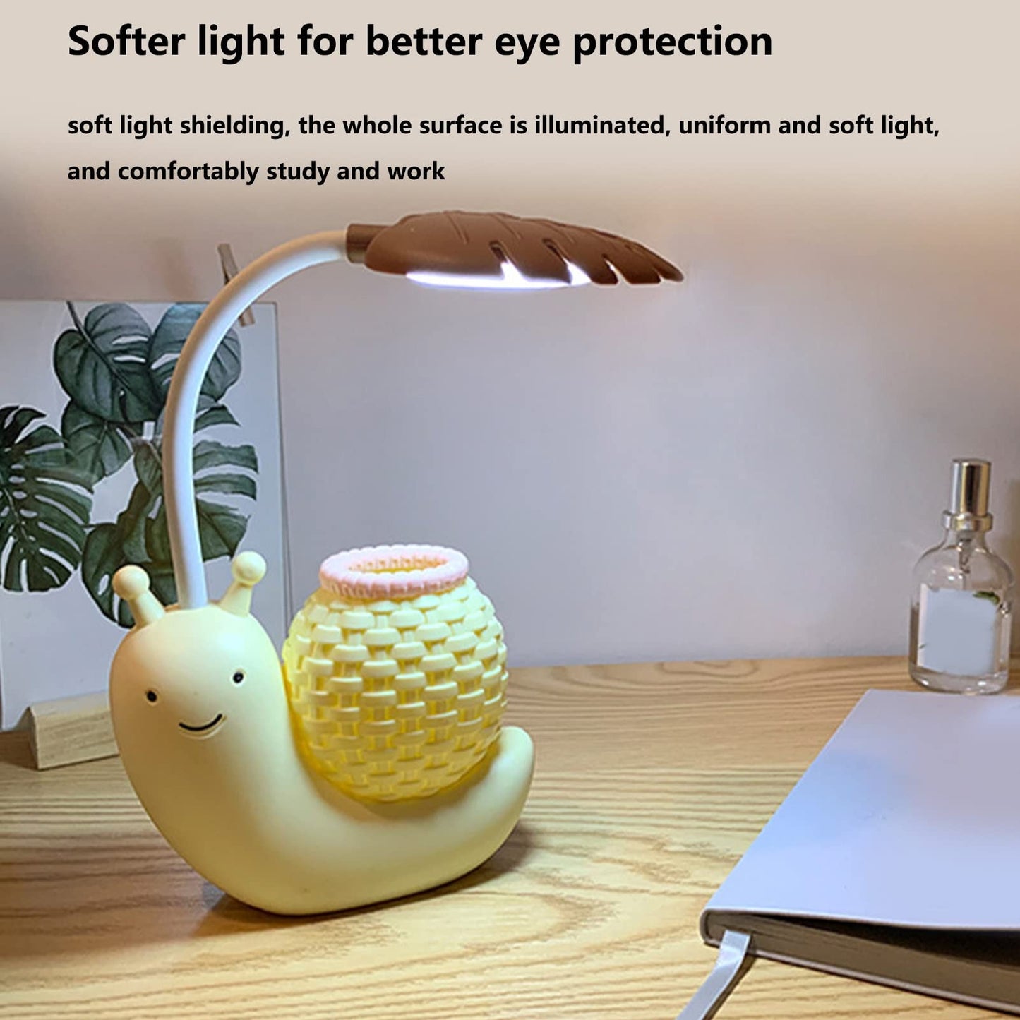 Snail Desk Lamp with Pen Holder