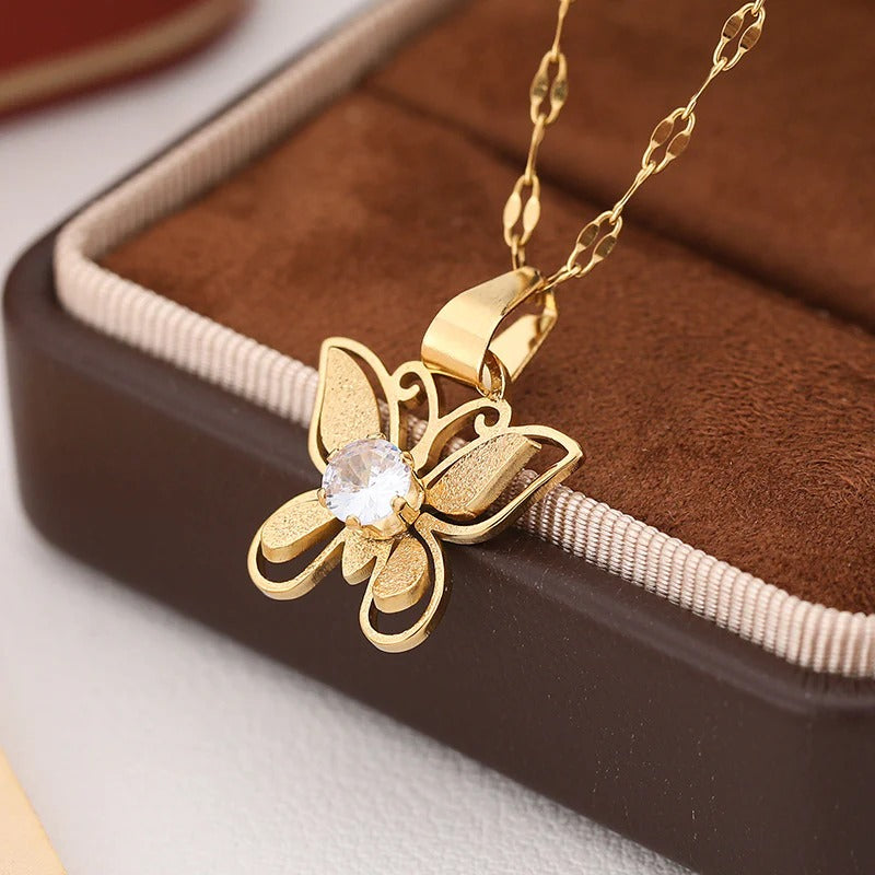 Butterfly Diamond Necklace