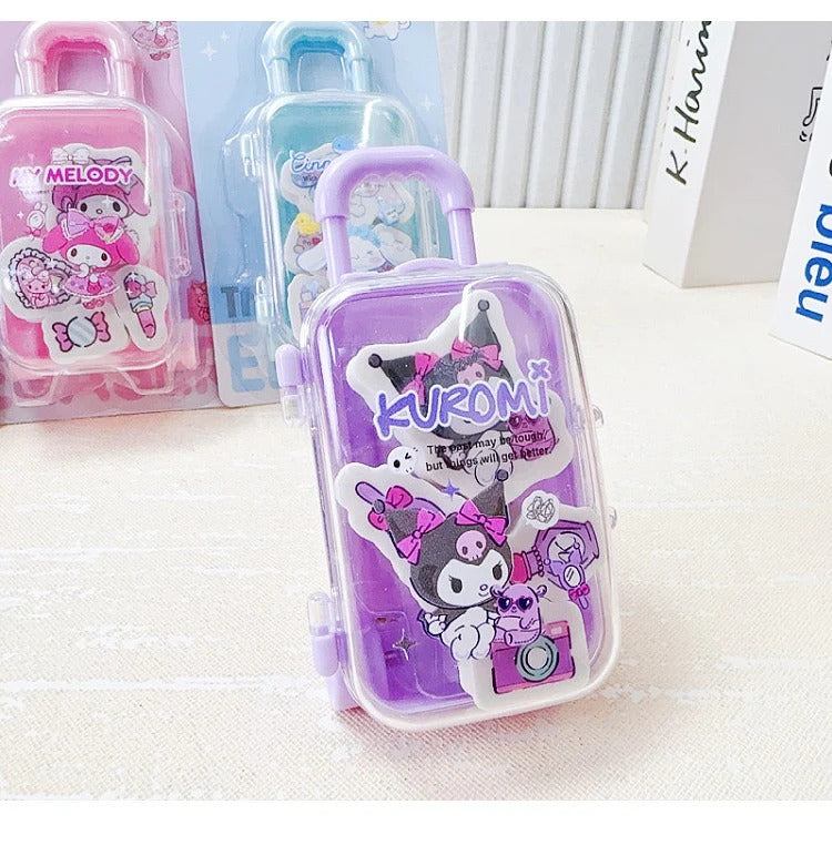 Sanrio Suitcase Erasers Set