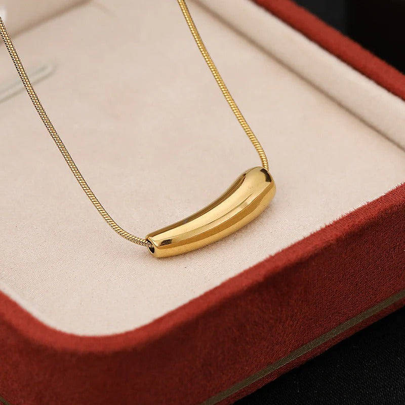 Golden Eggplant Necklace