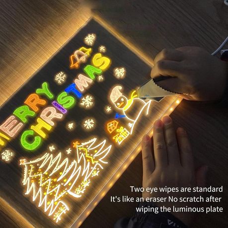 Acrylic Dry Erase Board with Light DIY Drawing Board