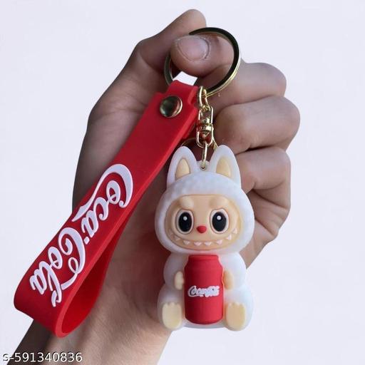 New Labubu Coke Can Rubber Keychain