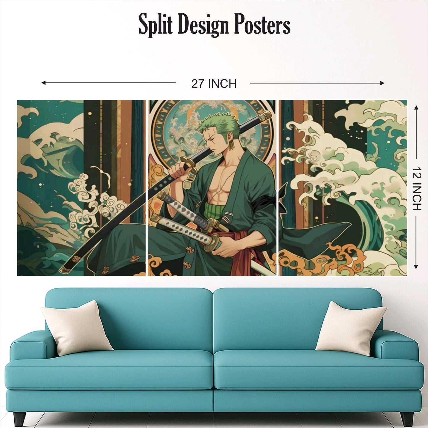 Zoro Split Design Paper Poster