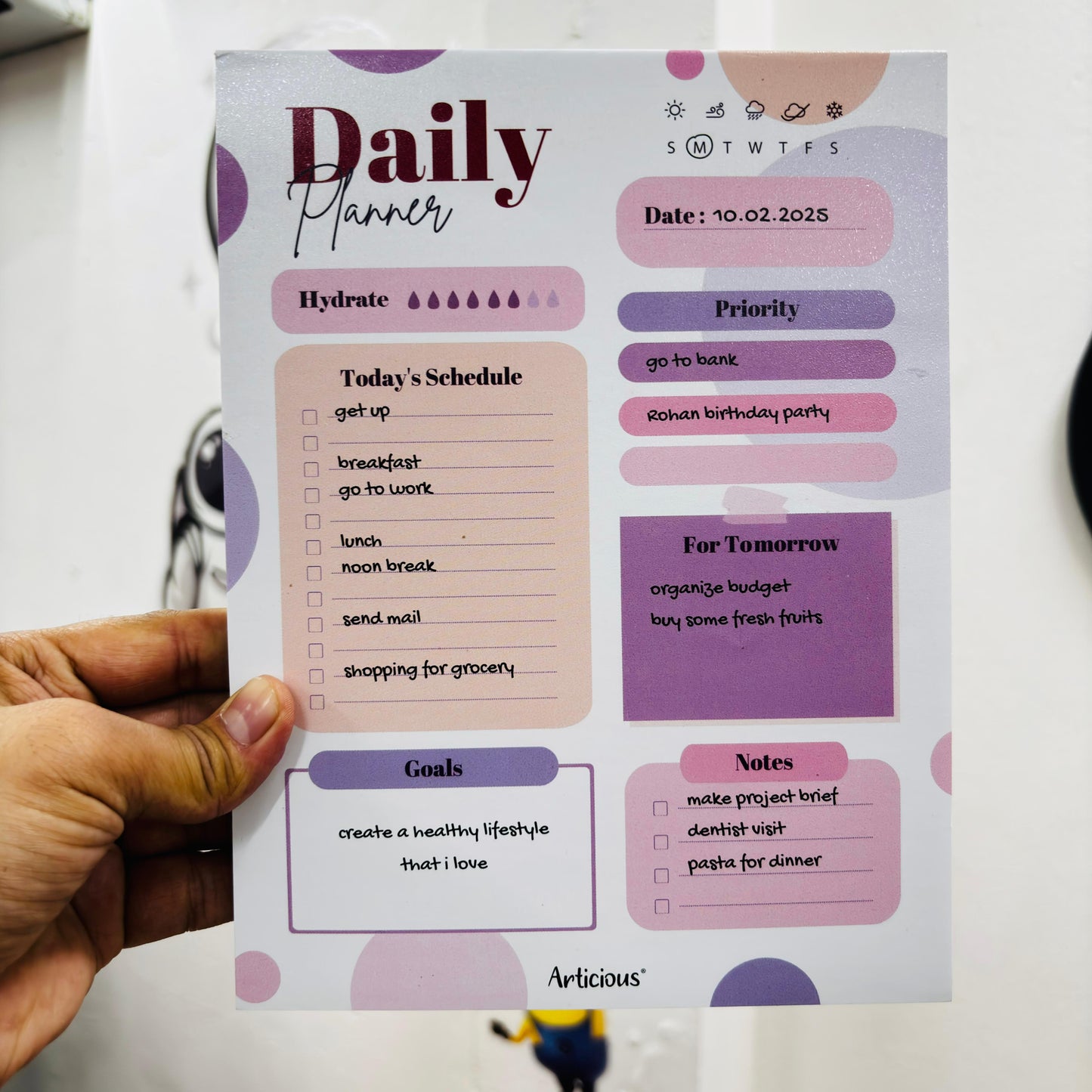 Daily Planner Organizer Notepad