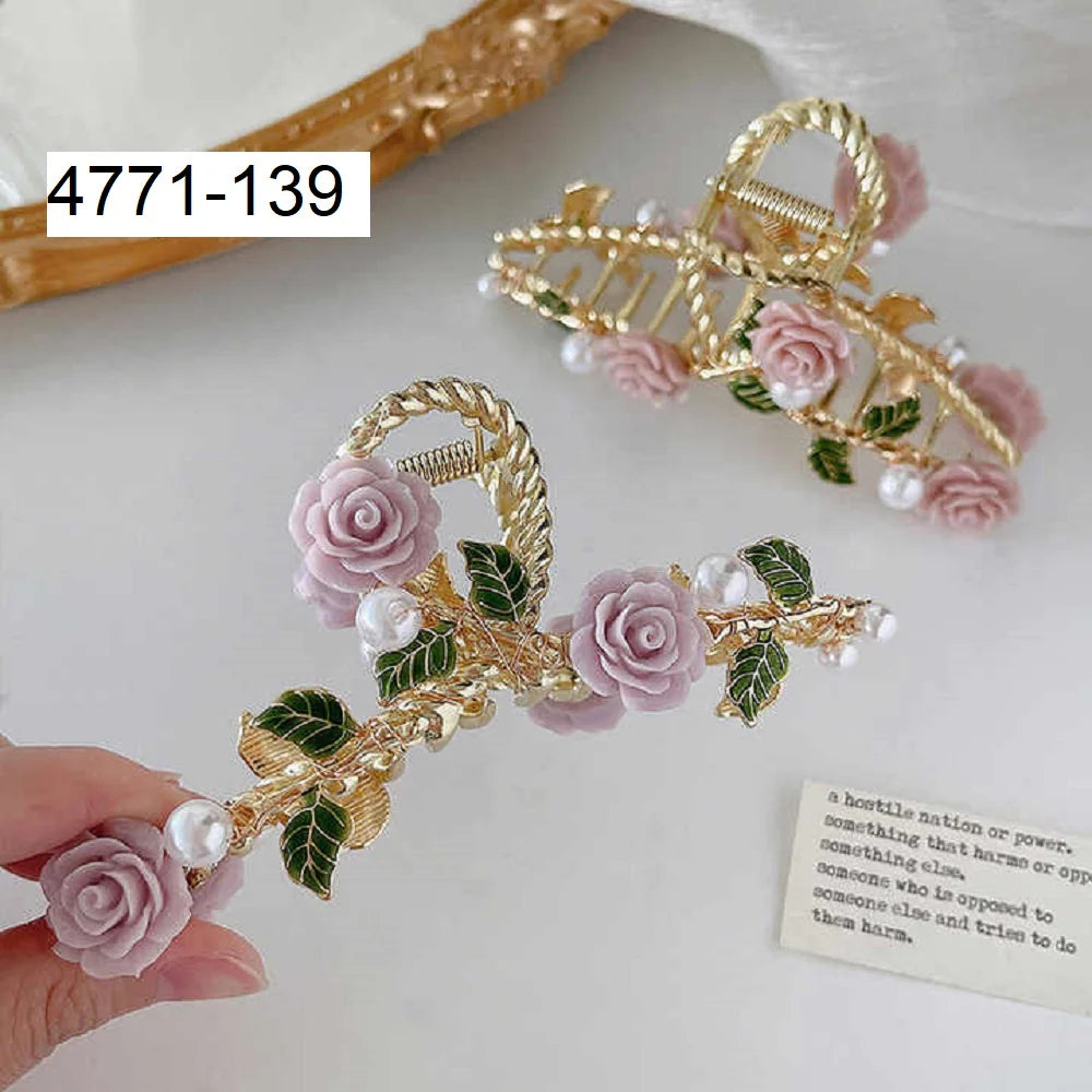 Pearl Flower Style Hair Clutcher