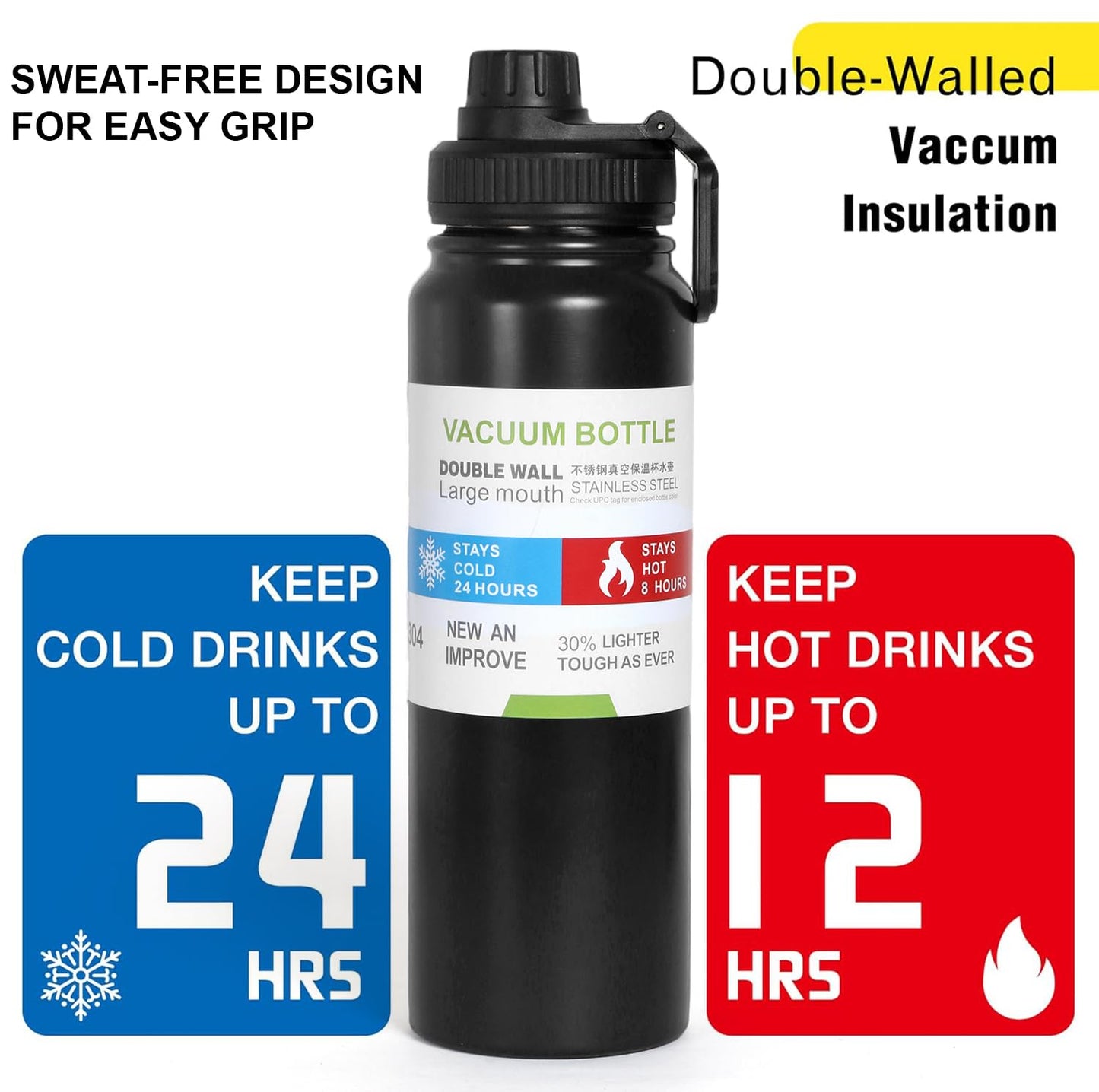 Stainless Steel Hot & Cold Water Bottle (1000 ML)