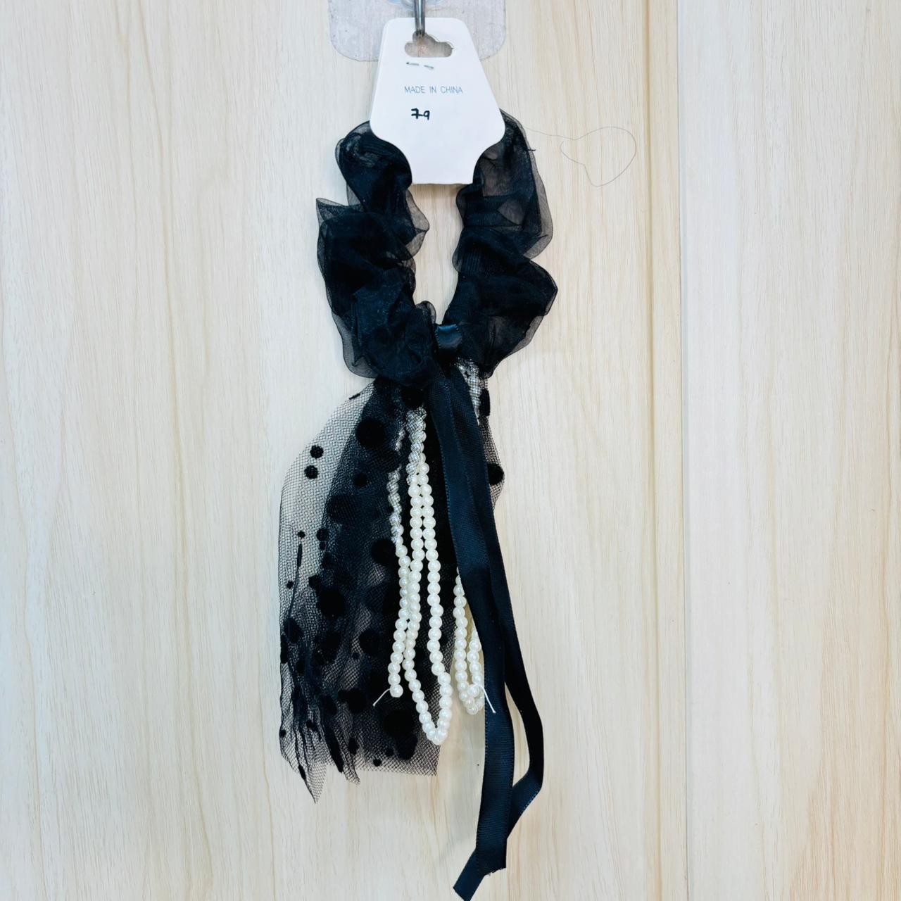 Luxe Pearl Dangle Scrunchie