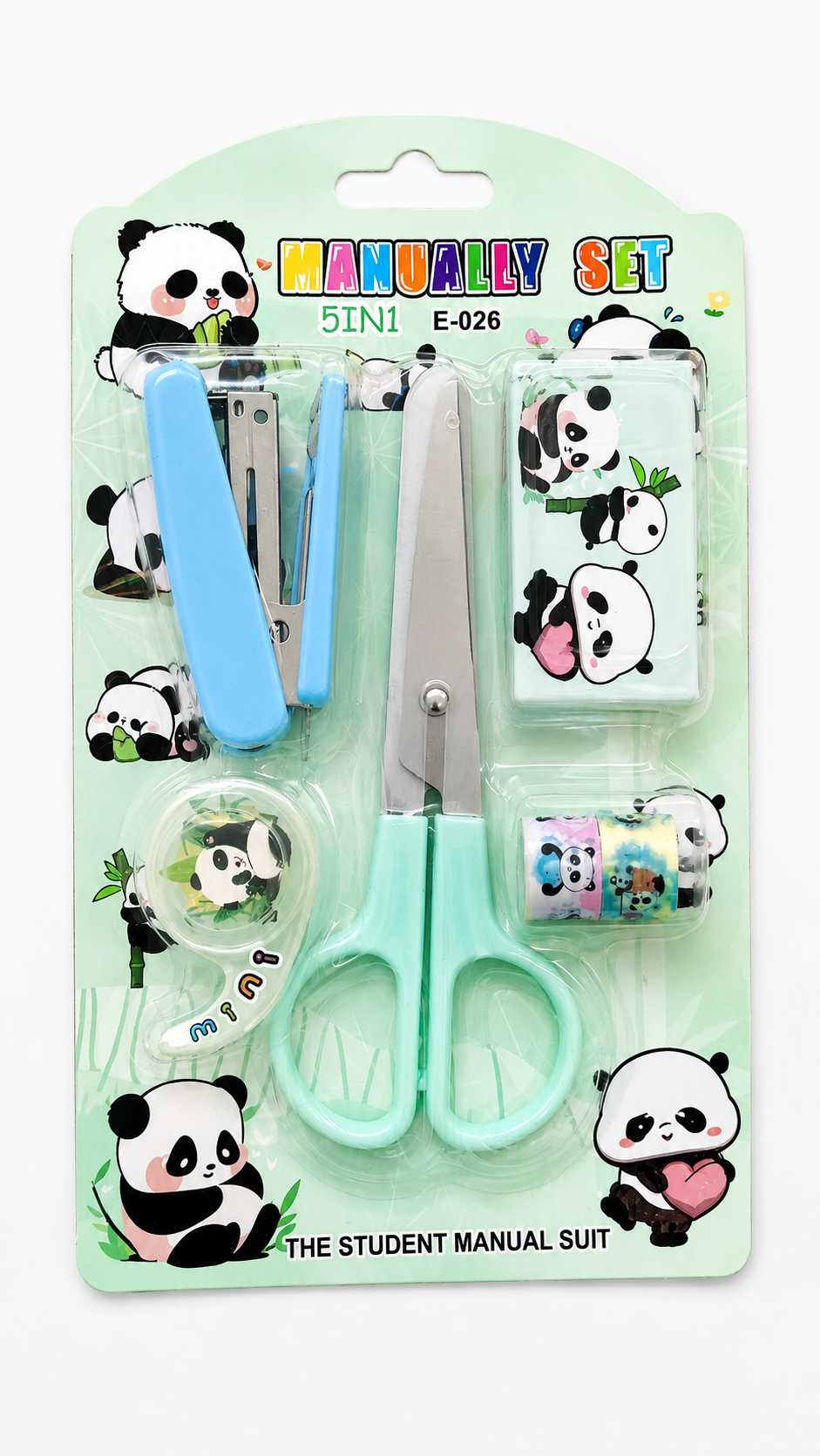 Cute Cartoon 5-in-1 Stationery Set