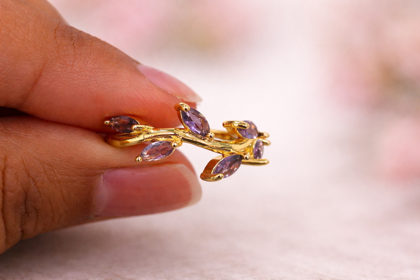 Korean Anti Tarnish Trendy Tulip Ring