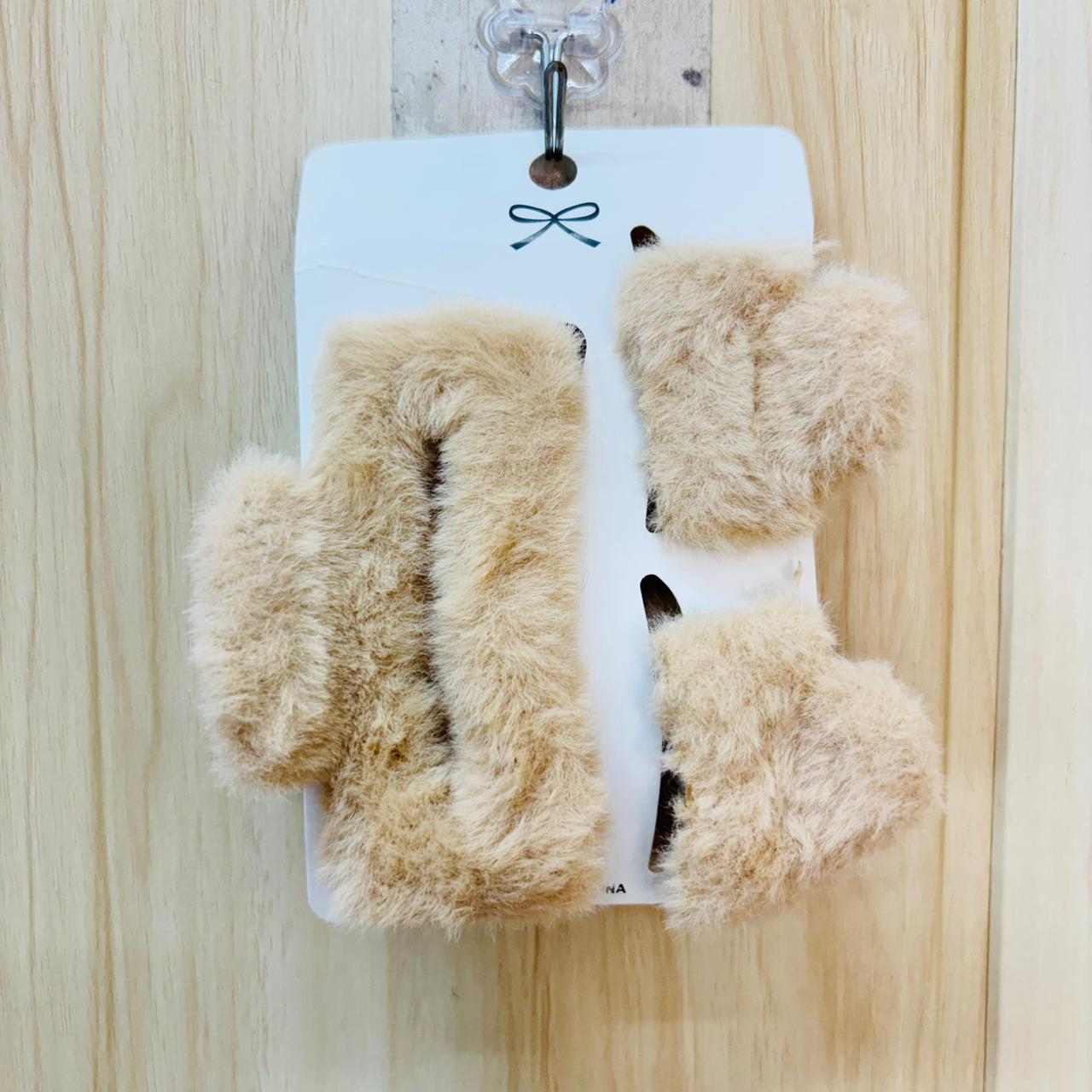 Fur Fingerless Gloves Cluther