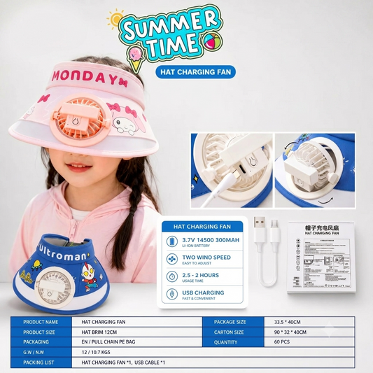 Kids Hat with Fan
