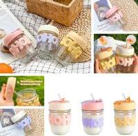 New Glass Cup With Sipper (350ML)