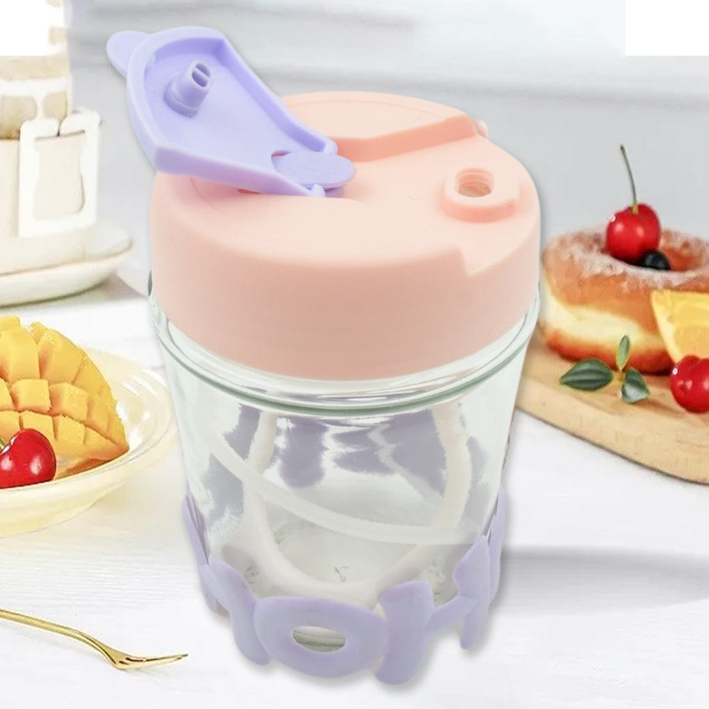 New Glass Cup With Sipper (350ML)