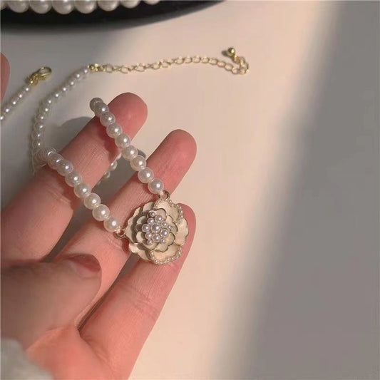 Camellia Pearl Necklace