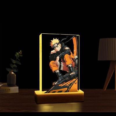 Naruto 2 Sizes Wooden Lamp