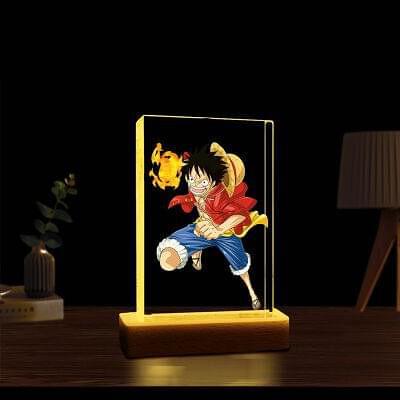 Luffy One Piece 3D Wooden Lamp