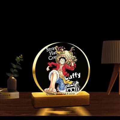 Luffy One Piece 3D Wooden Lamp