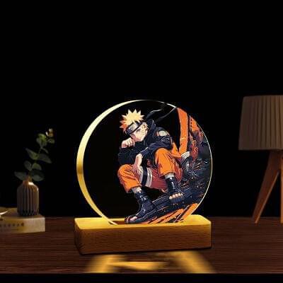 Naruto 2 Sizes Wooden Lamp