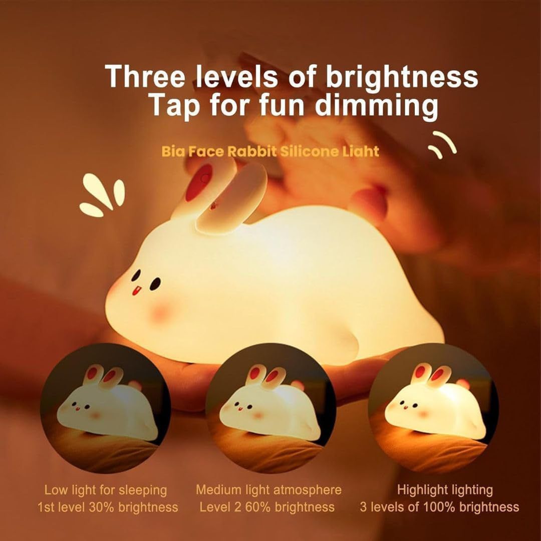 Cute Silicone Rabbit USB Rechargeable Lamp 🐇