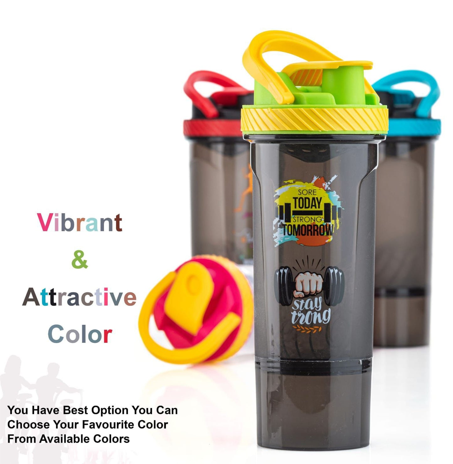 Printed Gym Shaker Sipper Bottle (700 ML)