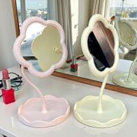 Flower Shape Makeup Mirror with Tray