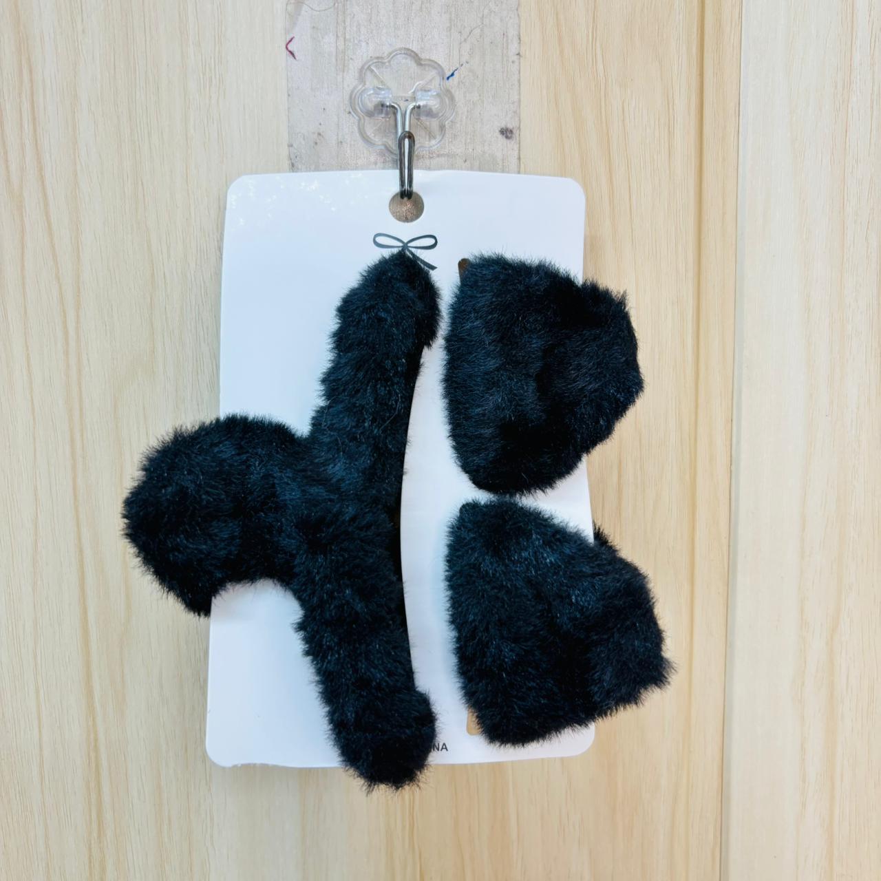 Faux Fur Hair Claw Clips