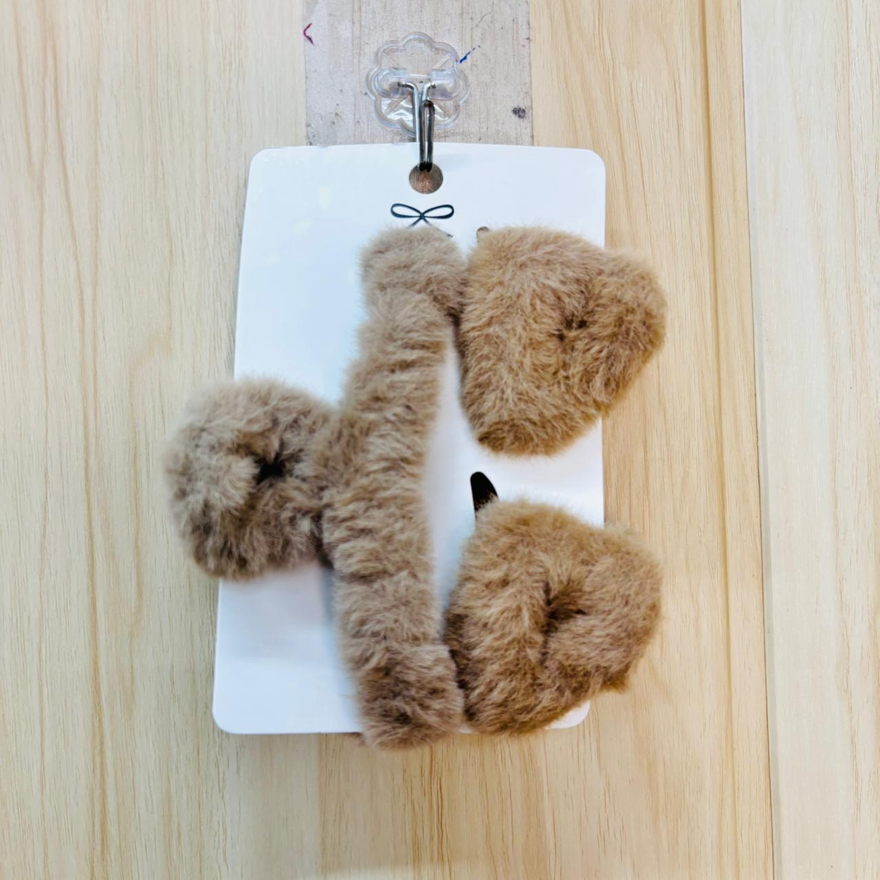 Faux Fur Hair Claw Clips