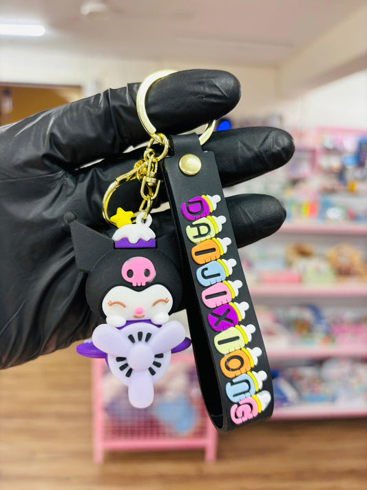 Kuromi with Aeroplane 3D Key Ring