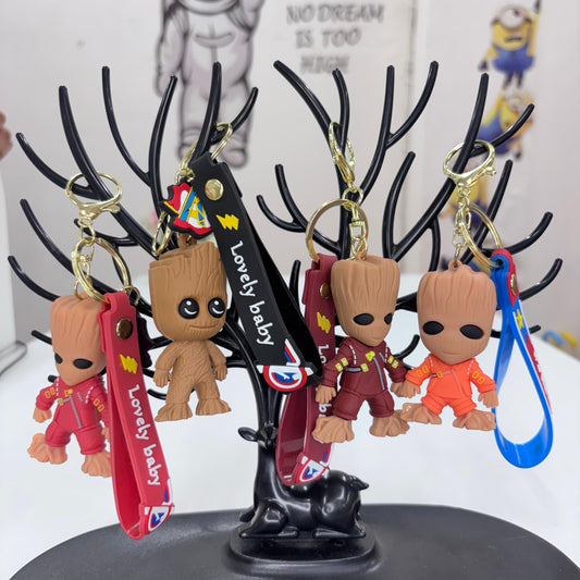Groot Superhero 3D Keychain