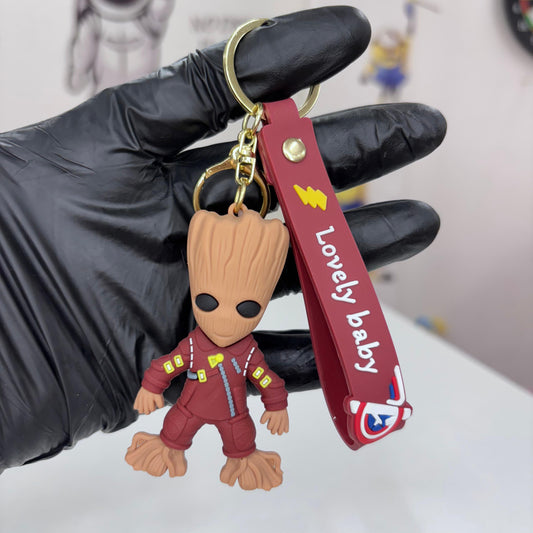 Groot Superhero 3D Keychain