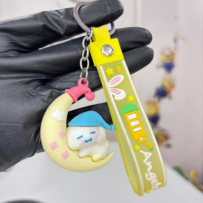 Kitty Moon Keychain