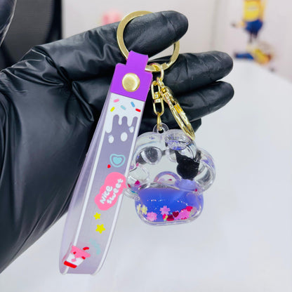 Cat Paw Glitter Keychain