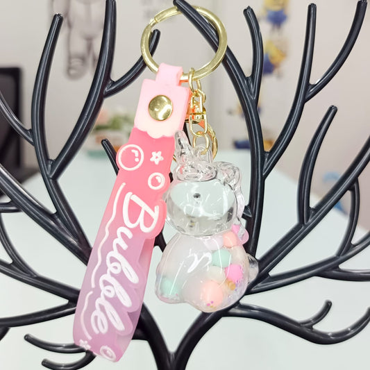 Liquid Glitter Unicorn Keychain