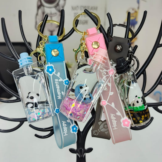 Cute pouch Liquid Keychain