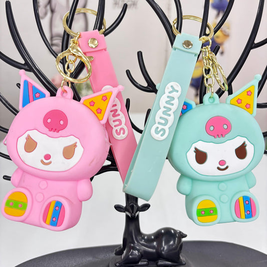 Kuromi Silicone Pouch  keychain