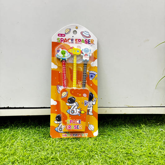 Space Eraser Pencil Set