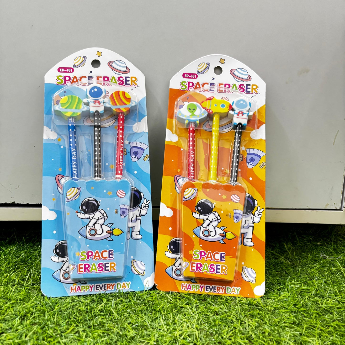 Space Eraser Pencil Set