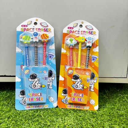 Space Eraser Pencil Set