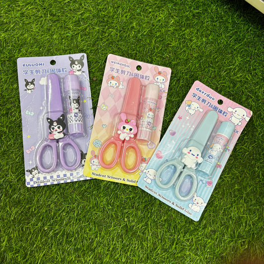 Kuromi Scissors & Solid Glue