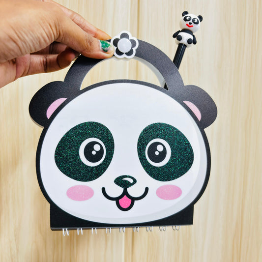 Panda Spiral Notebook With Pen