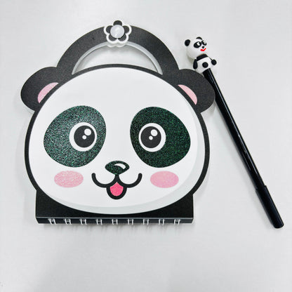 Panda Spiral Notebook With Pen